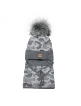 HAT AND SNOOD GREY